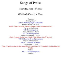 Thun Songs of Praise 2009