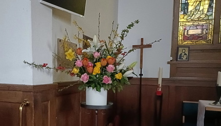 Easter Flowers in the Church